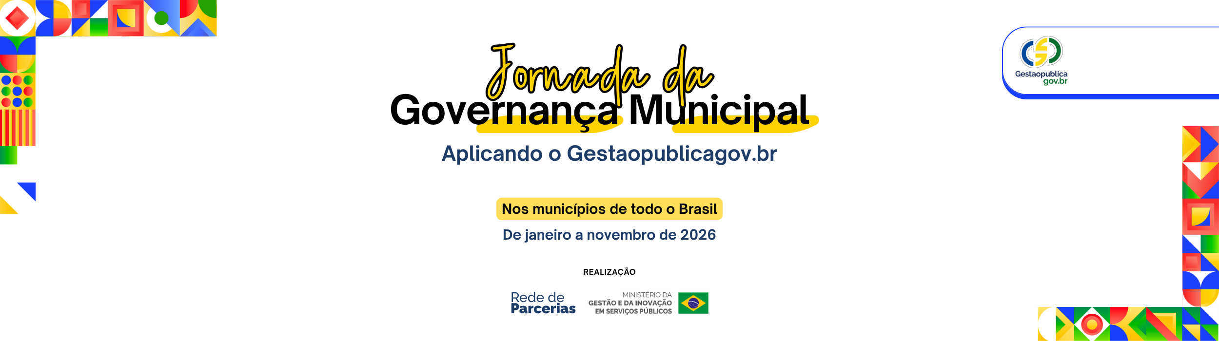 banner de acesso a informações sobre a Jornada da Governança Municipal 2026