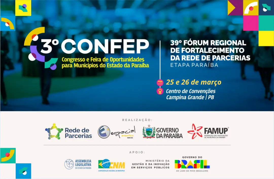 3º CONFEP | 39º Fórum Regional de Fortalecimento da Rede de Parcerias - Etapa Paraíba