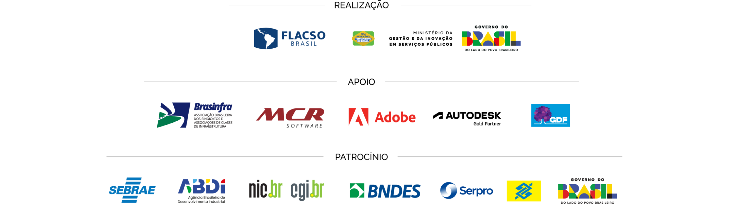 Realização, Apoio e Patrocinadores