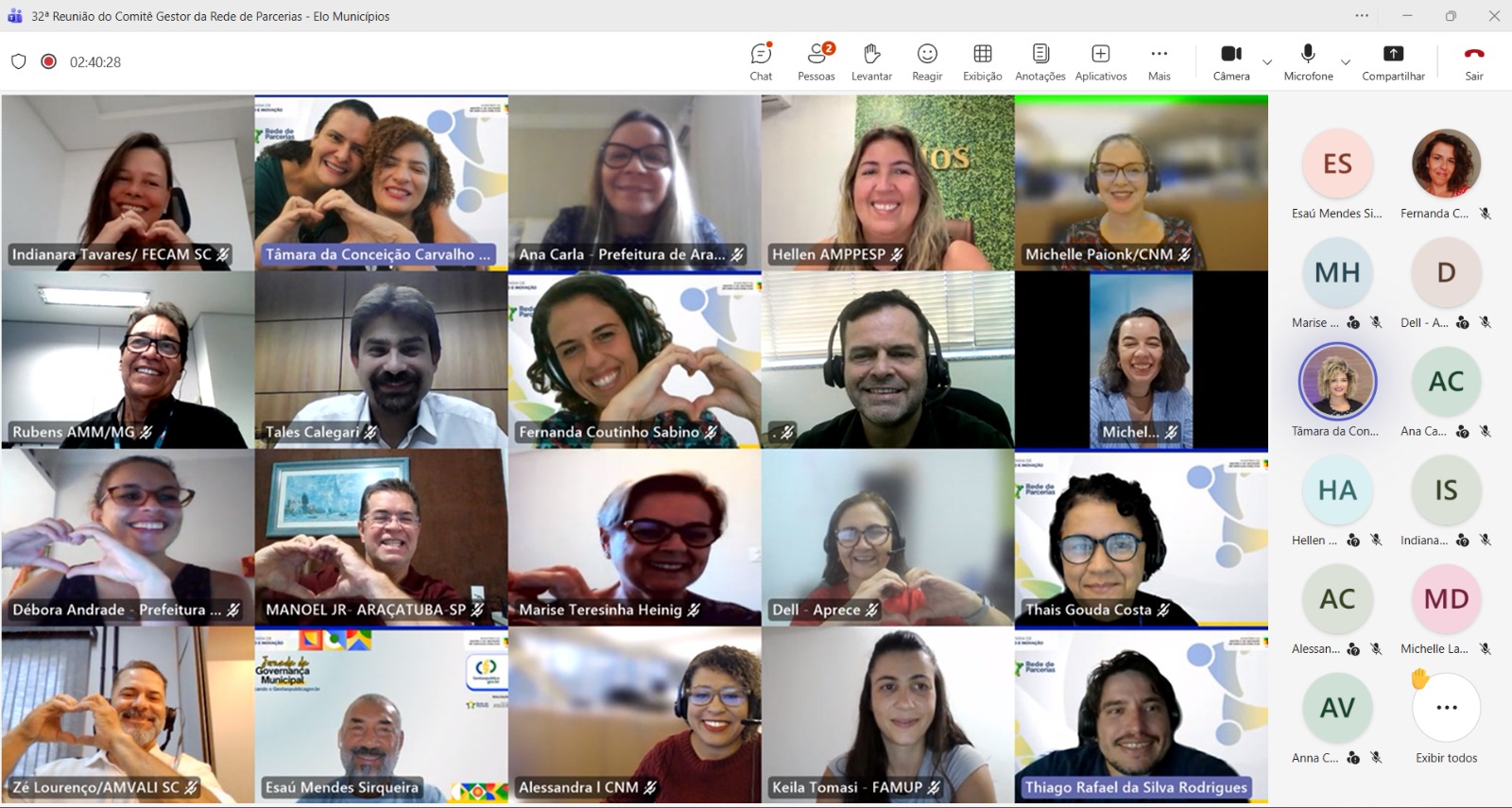 14.04.2026 - 32ª Reunião do Comitê Gestor da Rede de Parcerias - Elo Municípios