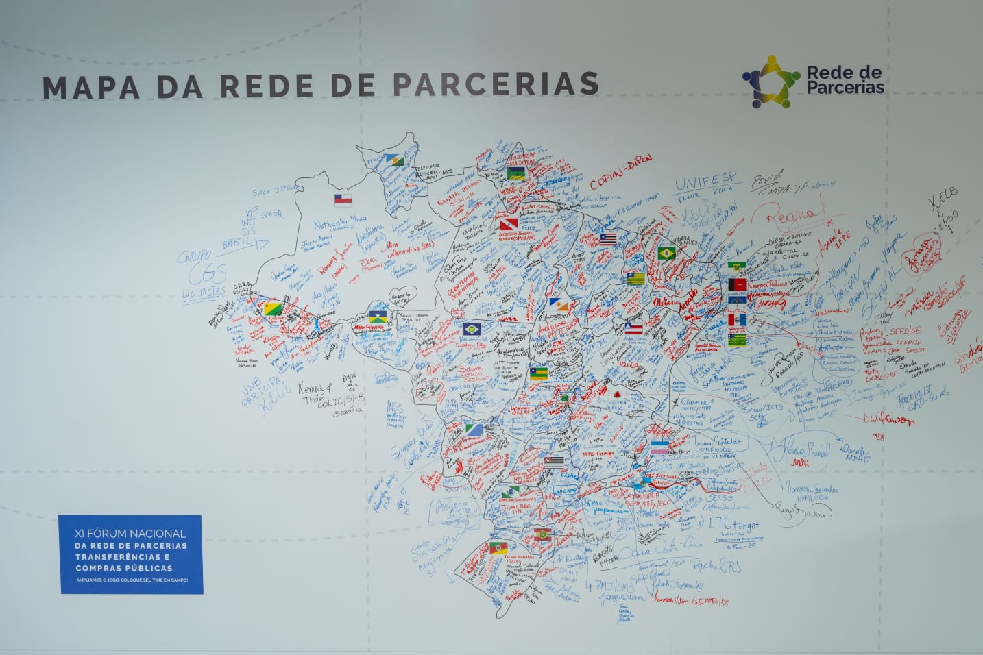 Mapa do Brasil no primeiro dia do Parcom