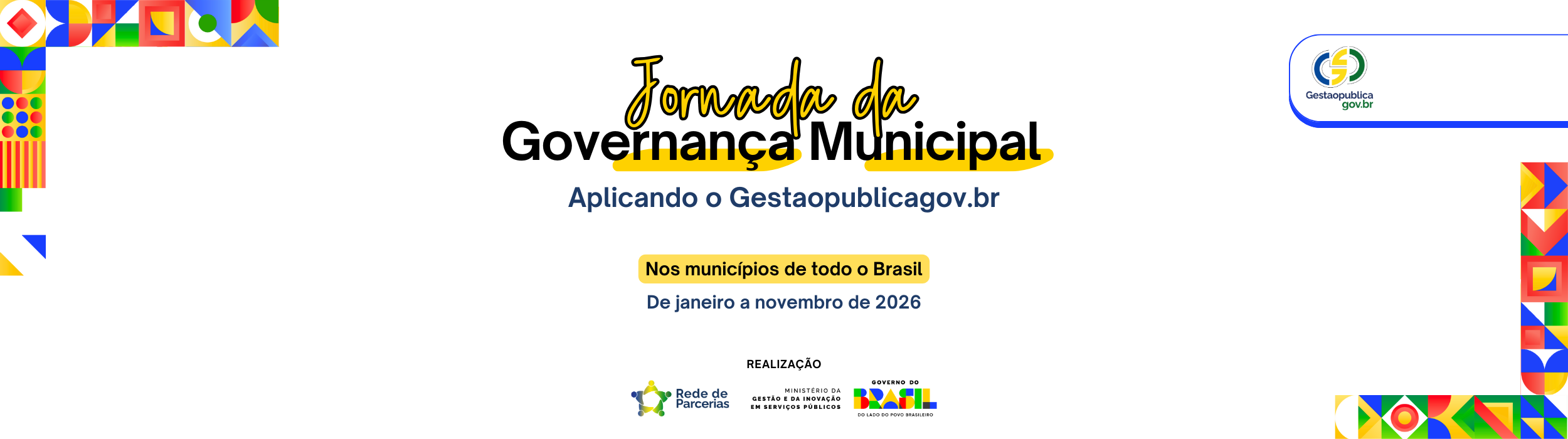 banner de acesso a informações sobre a Jornada da Governança Municipal 2026