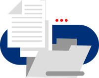 pasta de arquivos com folha