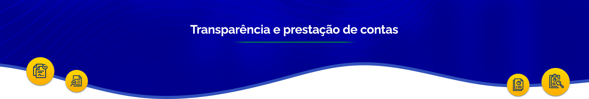 Banner da página de Transparência e prestação de contas