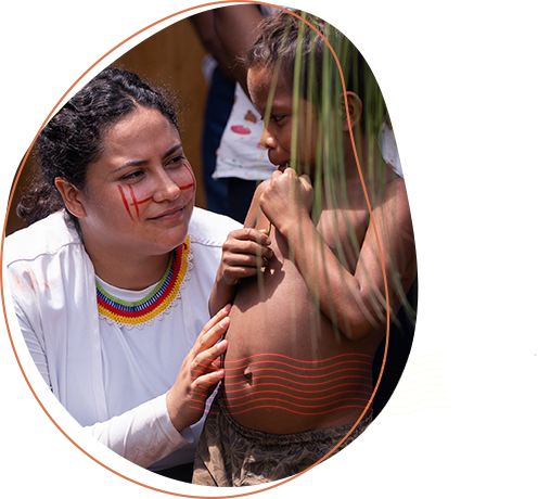 Médica com yanomami