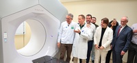 Ministro da Saúde visita hospital e carreta de imagem em Jundiaí (SP)