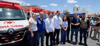 Ministério da Saúde vistoria veículos para transporte de pacientes do SUS e obra de nova UBS no sertão paraibano