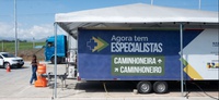 Ministério da Saúde leva unidade móvel com vacinação, exames e consultas para caminhoneiras e caminhoneiros em rodovia do Tocantins