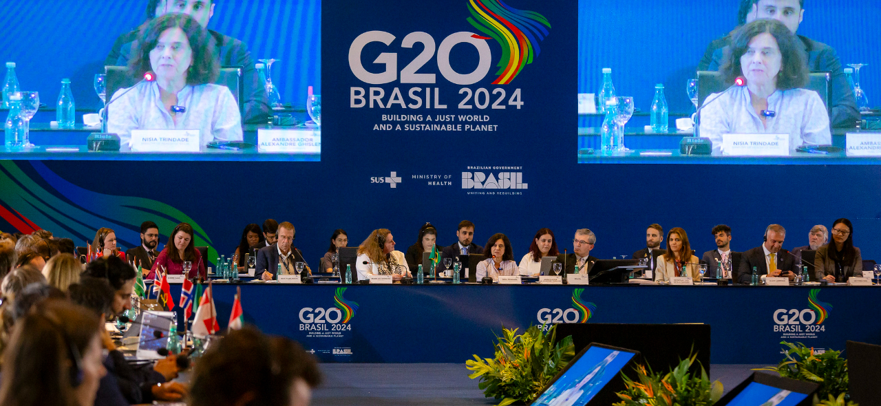 Nísia Trindade discursou durante primeiro dia de debates do Grupo de Trabalho de Saúde do G20, em Brasília