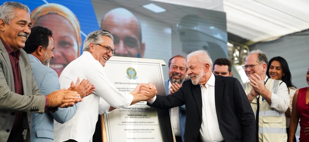 De Itabira (MG), Lula e Padilha anunciaram entrega de equipamentos essenciais para tratar pacientes oncológicos a municípios de Minas, Goiás, Maranhão, São Paulo e Espírito Santo