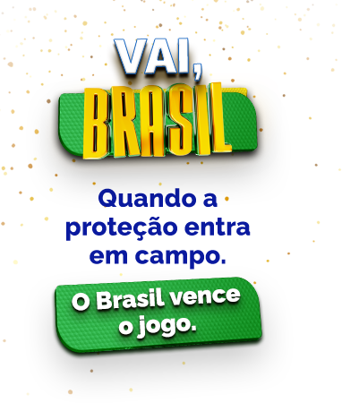 Vai, Brasil! Quando a proteção entra em campo o Brasil vence o jogo.