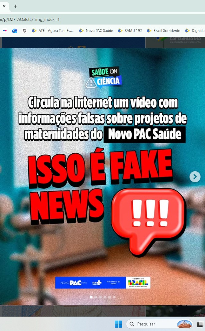 Informações falsas estão distorcendo projetos das novas maternidades do Novo PAC Saúde, e isso não pode passar despercebido.  Os projetos são guias técnicos, flexíveis, construídos para ampliar o acesso, garantir qualidade e fortalecer o SUS. ✔️ Mais cuidado ✔️ Mais segurança ✔️ Mais acesso para quem precisa Antes de compartilhar, verifique. Informação de verdade protege vidas.