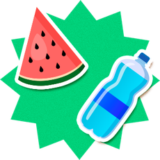 água e melancia