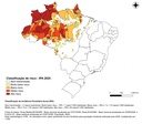 Mapa de risco por município de infecção, Brasil, 2025