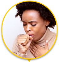 Foto de pessoa tossindo - Sintoma: Tosse por três semanas ou mais