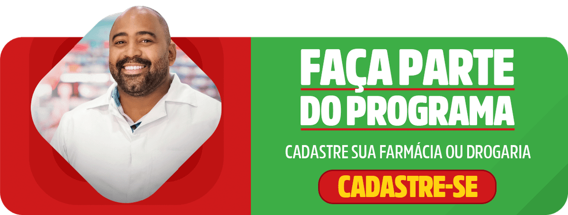 Faça parte do programa, cadastra-se sua farmácia ou drograria