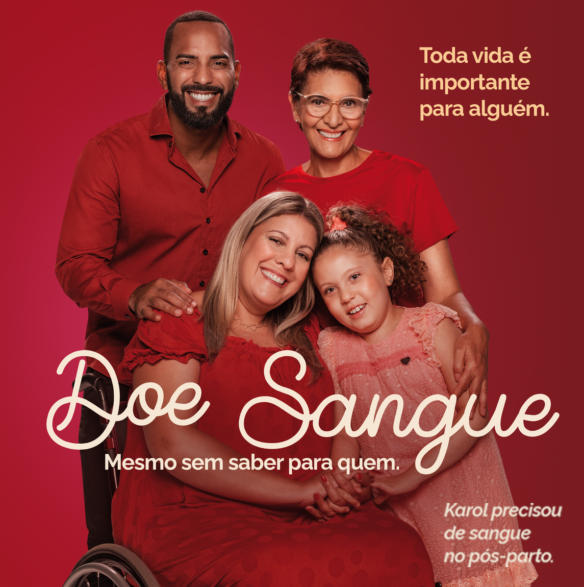 Toda vida é importante para alguém. Doe Sangue mesmo sem saber para quem. Karol precisou de sangue no pós-parto