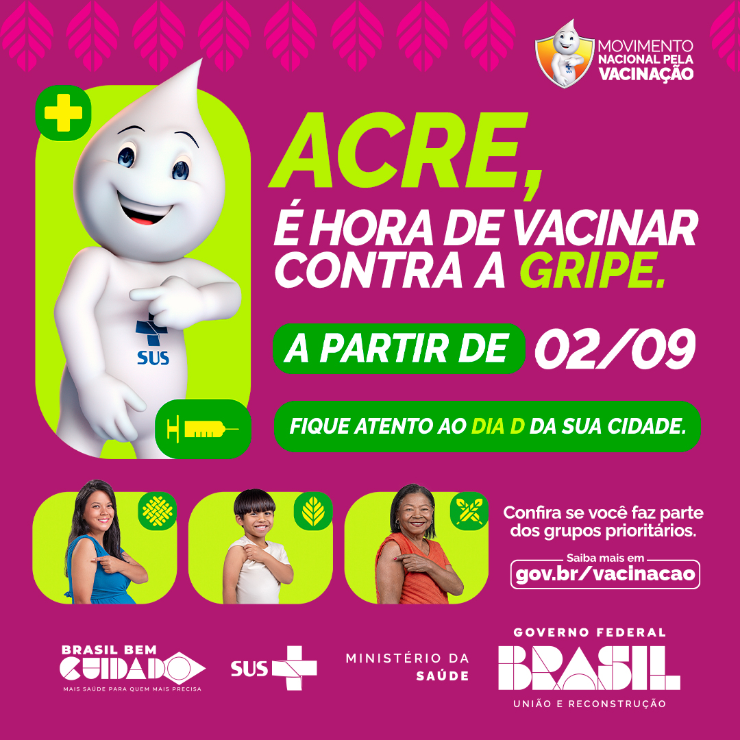 Acre | Card - Vacinação Contra a Gripe na Região Norte - 1080x1080px .jpg