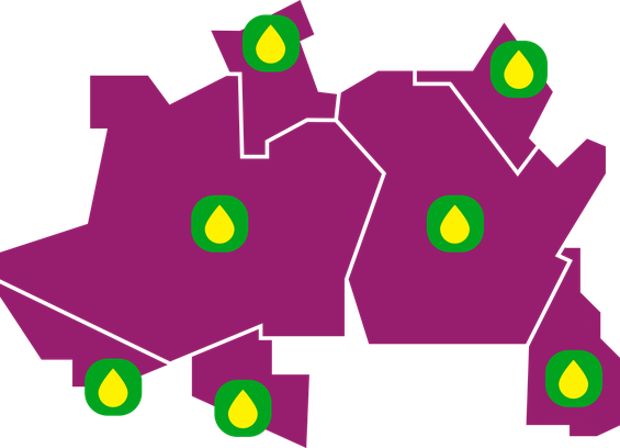 Mapa da região norte