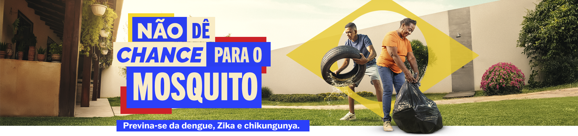 Não dê chance para o mosquito. Previna-se da dengue, Zika e chikungunya