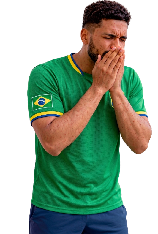 Imagem representativa de humano com sarampo