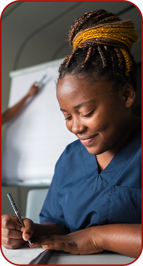 Profissional da saúde realizando pesquisa