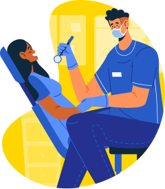 Dentista com paciente