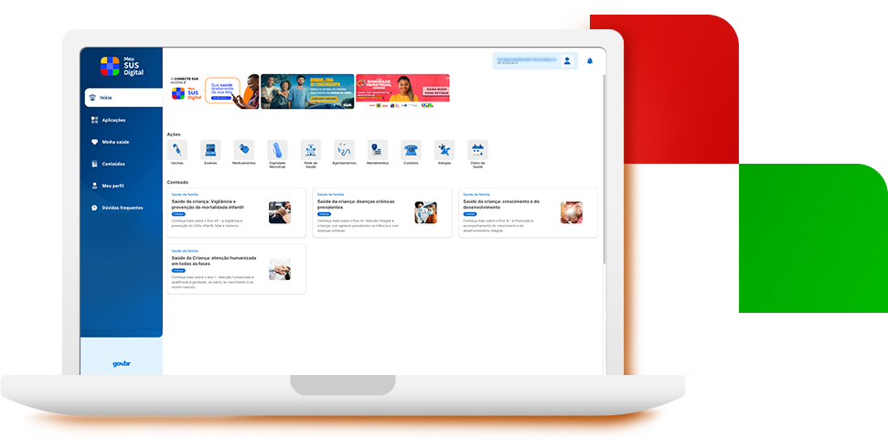 Imagem do site do Meu SUS Digital