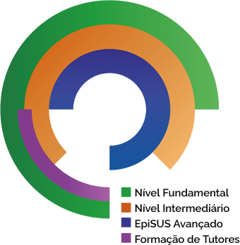 Níveis EpiSUS: Nível Fundamental; Nível Intermediário;EpiSUS Avançado; Formação de Tutores.