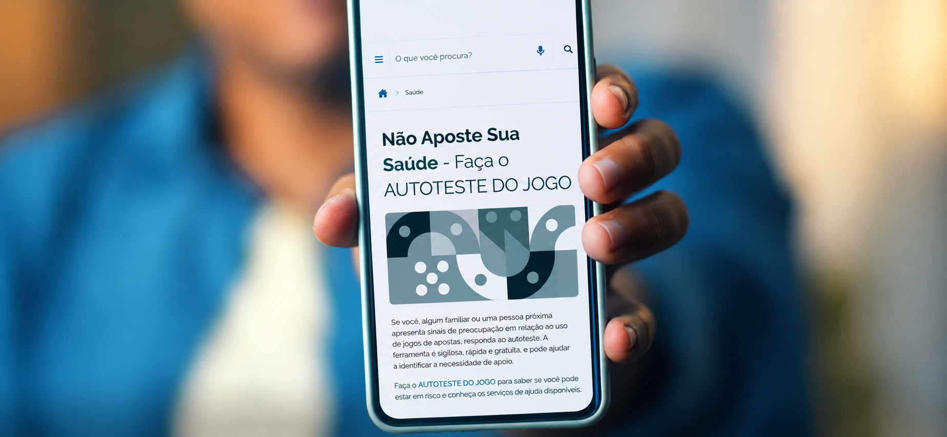 Campanha orienta sobre apostas online e atendimento no SUS