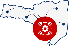 Mapa ilustrativo de Santa Catarina