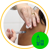 Imagem da aplicação de vacina