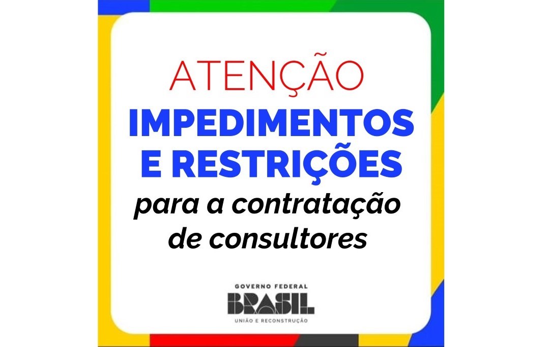 Banner para seção de impedimentos e restrições para a contratação de consultores