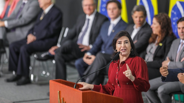 Posse da ministra do Planejamento e Orçamento, Simone Tebet