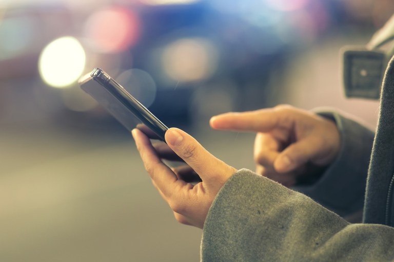 Mídias sociais do smartphone