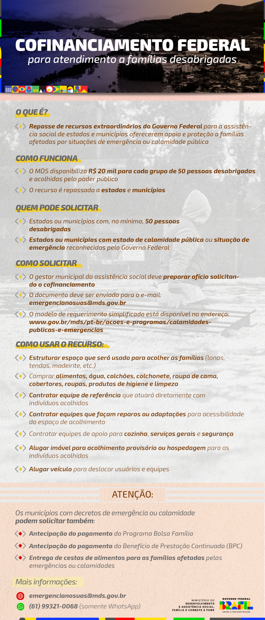 Saiba como proceder para pedir recursos de cofinanciamento para abrigos 
