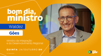 Waldez Góes defende taxação de grandes fortunas como forma de reduzir risco de desastres no “Bom Dia, Ministro”
