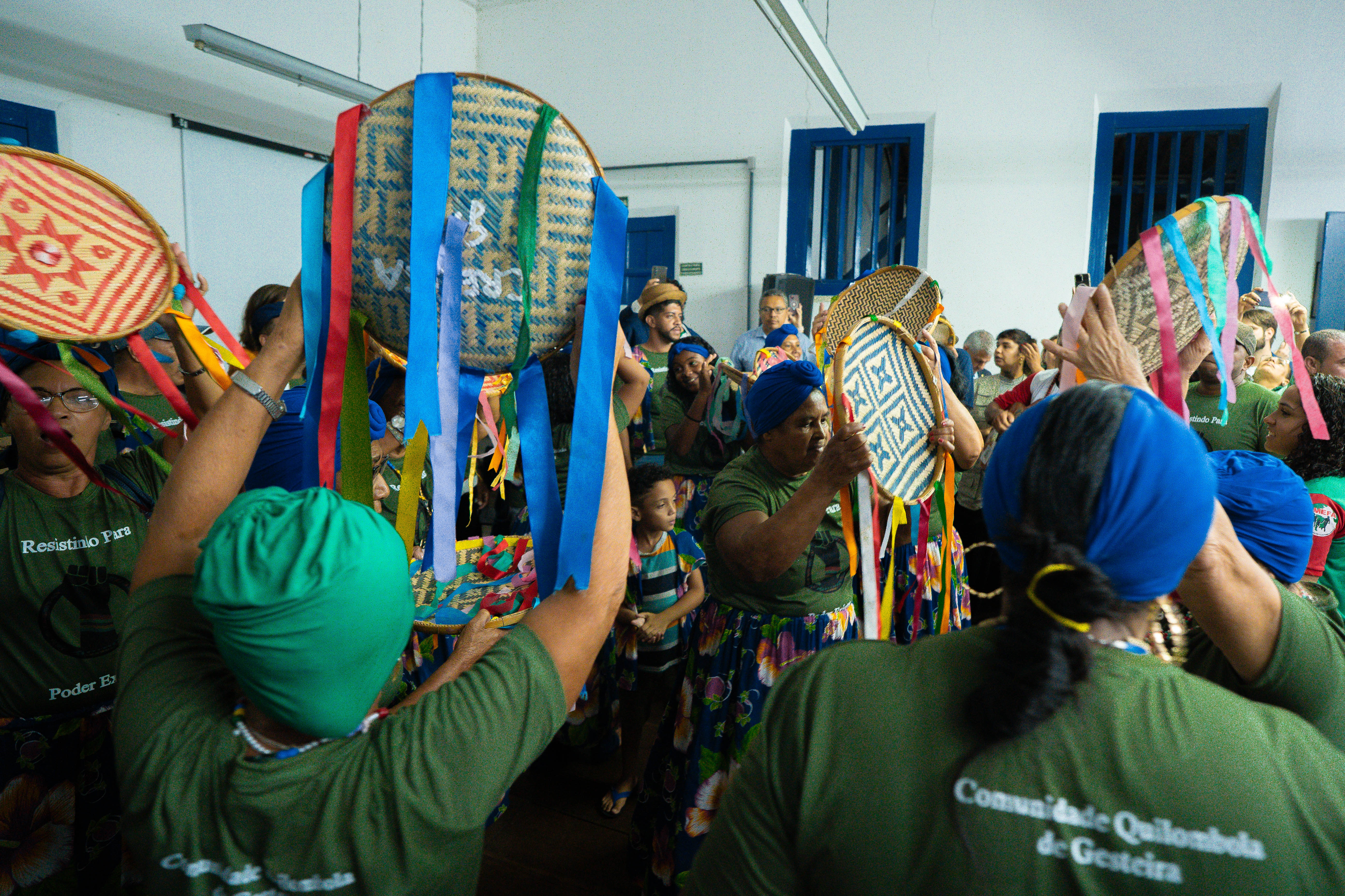 Lideranças quilombolas participaram das reuniões e ouviram as explicações do Governo Federal em relação ao recebimento de indenização, entre outras questões