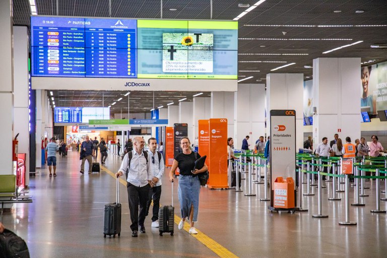 Movimentação de passageiros nos principais aeroportos da região Sul cresce 6,2% em 2025