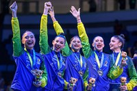 Brasil conquista duas medalhas inéditas no Mundial de Ginástica Rítmica, o melhor resultado do país na história da competição