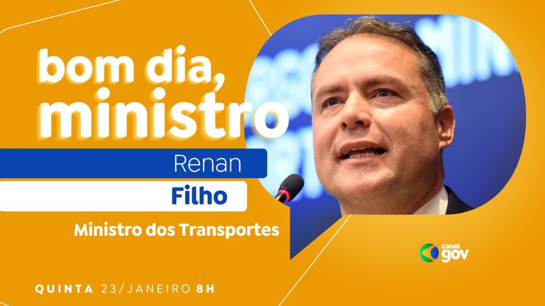 Renan Filho detalha investimentos no modal rodoviário e perspectivas para a infraestrutura do país no "Bom Dia, Ministro" desta quinta-feira (23)