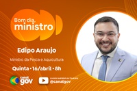 Edipo Araujo destaca medida que garante procedência do pescado brasileiro no “Bom Dia, Ministro” desta quinta-feira (16)