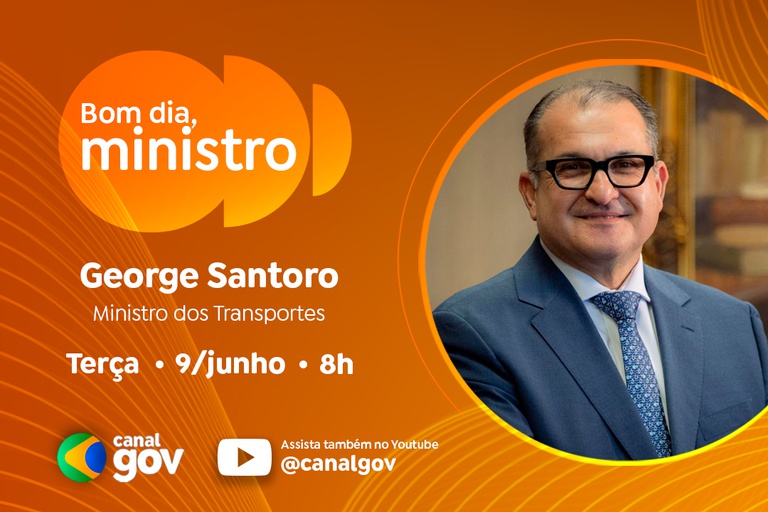 George Santoro detalha avanços da CNH do Brasil e retomada das ferrovias no “Bom Dia, Ministro” desta terça (9/6)