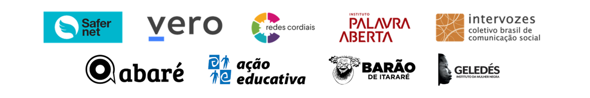 Barra com marcas das organizações parceiras