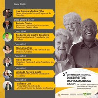 5ª Conferência Nacional dos Direito da Pessoa Idosa começa nesta quarta-feira (29)