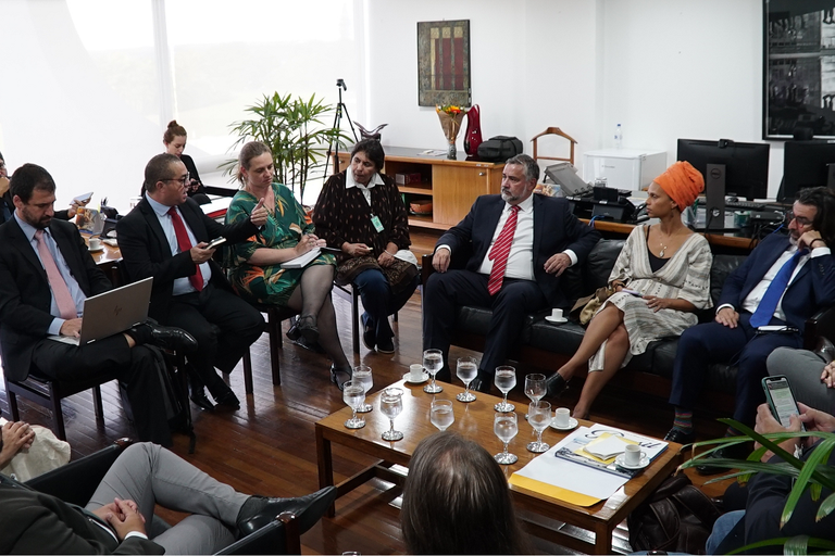 Reunião no Palácio do Planalto com jornalistas e entidades