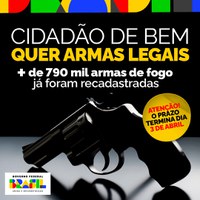 Últimos dias para recadastramento de armas