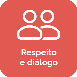 Botão de acesso à página temática do respeito e do diálogo