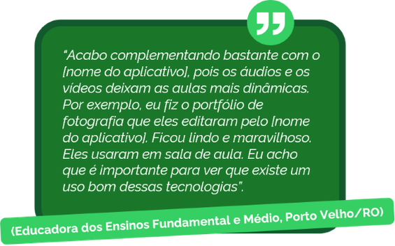 Depoimento de educadora de Porto Velho (RO)