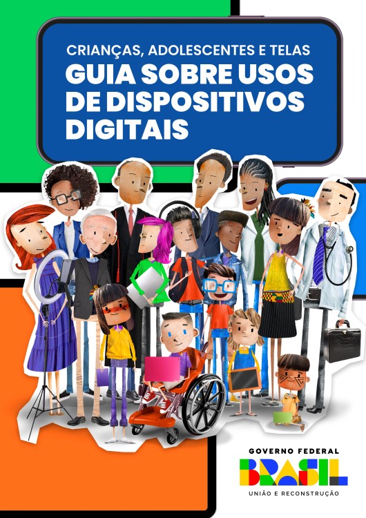 Imagem de apoio - Capa da publicação - Crianças, adolescentes e telas - Guia sobre Usos de Dispositivos Digitais (pt-br)